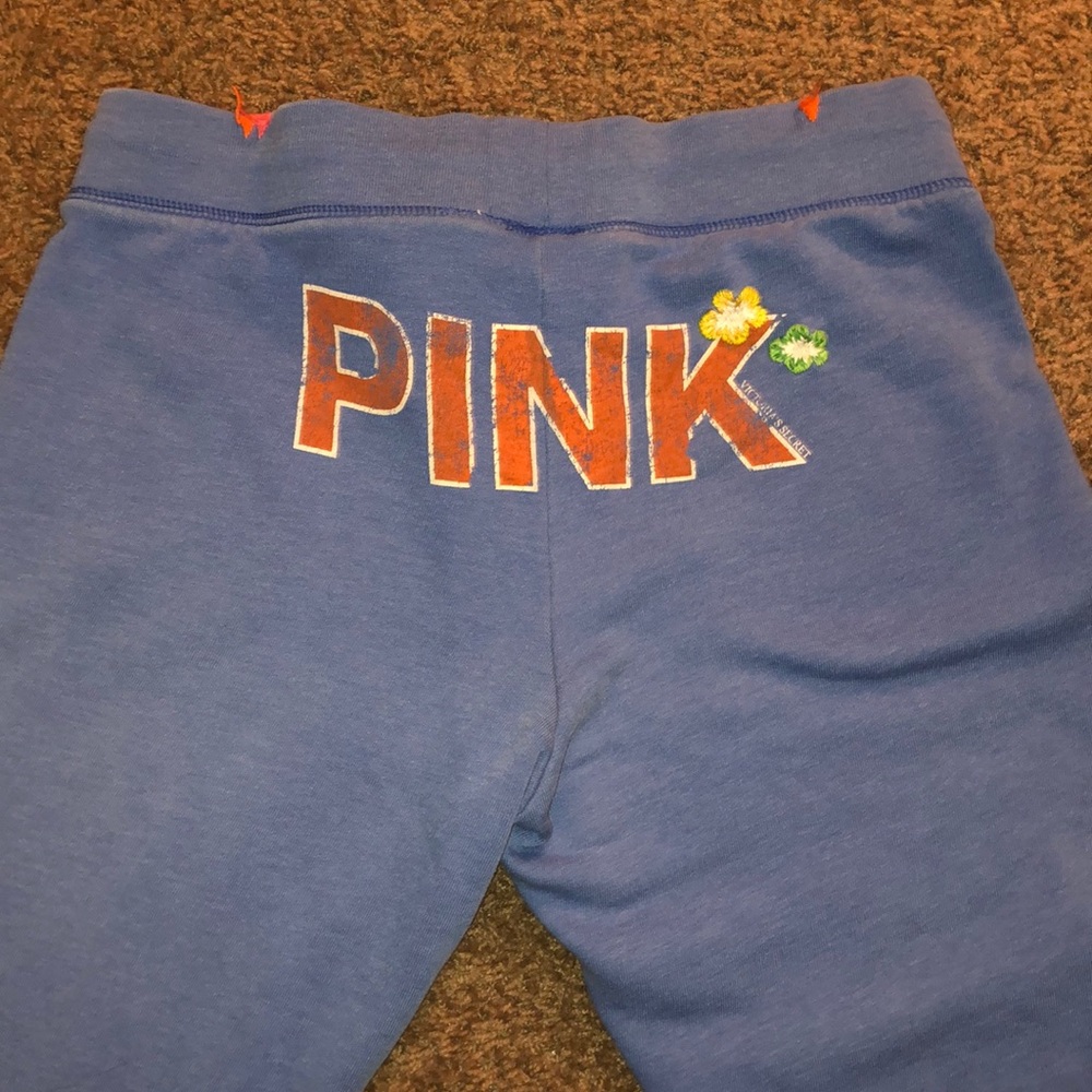 PINK by VS Heathered Blue Ankle Sweats